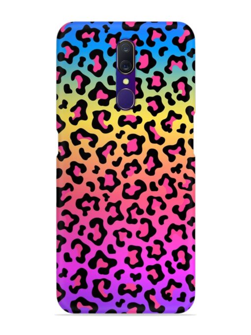 Neon Rainbow Colored Snap Case for Oppo F11 Zapvi