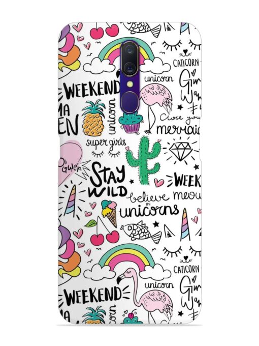 Unicorn Ice Cream Snap Case for Oppo F11 Zapvi