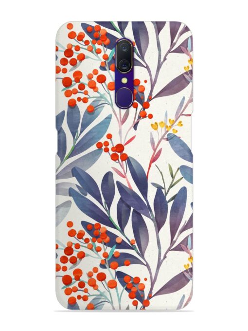 Seamless Floral Pattern Snap Case for Oppo F11 Zapvi