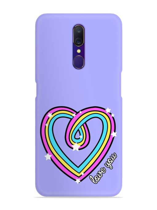 Colorful Rainbow Heart Snap Case for Oppo F11 Zapvi