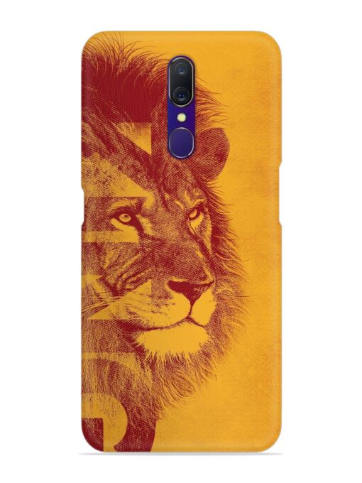 Gold Lion Crown Art Snap Case for Oppo F11