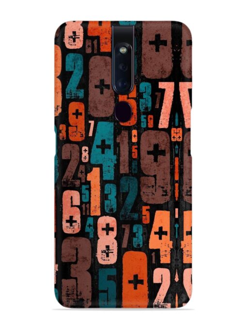 0 To 9 Art Snap Case for Oppo F11 Pro Zapvi