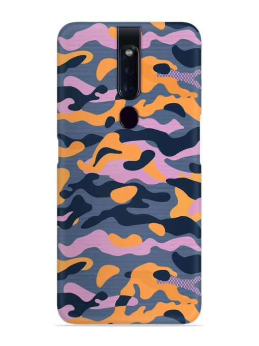 Camouflage Army Military English Orange Art Snap Case for Oppo F11 Pro Zapvi