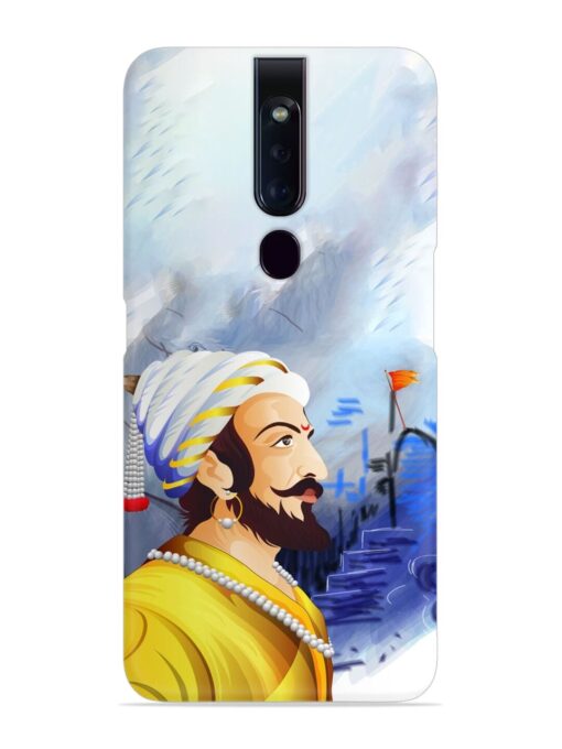 Shivaji Maharaj Color Paint Art Snap Case for Oppo F11 Pro Zapvi