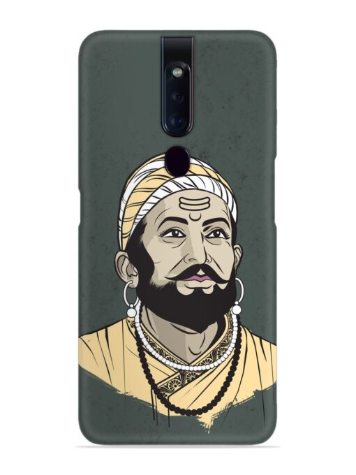 Shivaji Maharaj Vector Art Snap Case for Oppo F11 Pro Zapvi