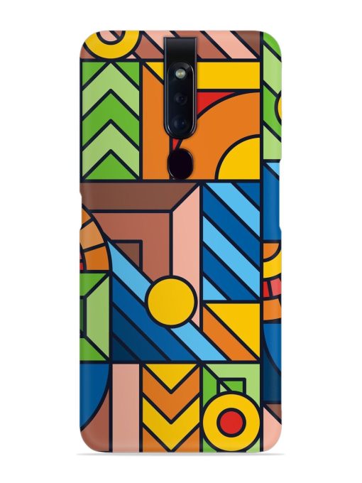 Colorful Geometric Snap Case for Oppo F11 Pro