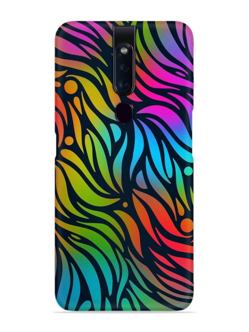 Abstract Leaf Design Snap Case for Oppo F11 Pro