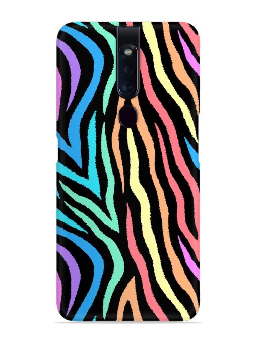 Colorful Abstract Zebra Snap Case for Oppo F11 Pro Zapvi