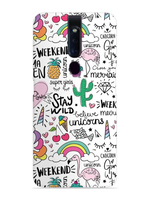 Unicorn Ice Cream Snap Case for Oppo F11 Pro Zapvi