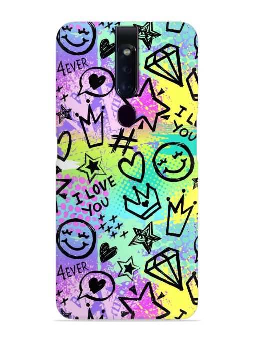 Bright Seamless Pattern Snap Case for Oppo F11 Pro