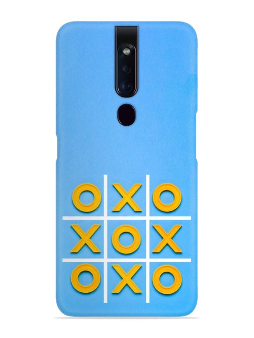 Yellow Plastic Crosses Snap Case for Oppo F11 Pro Zapvi