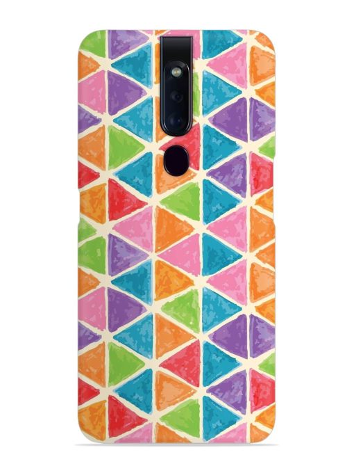 Seamless Colorful Isometric Snap Case for Oppo F11 Pro