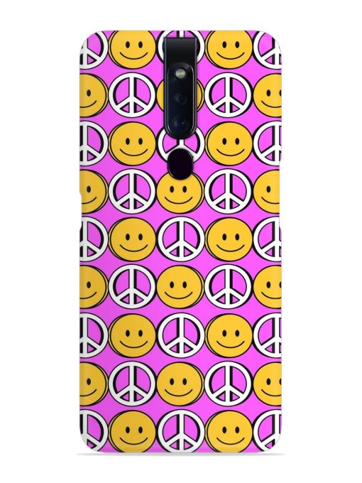 Smiley Face Peace Snap Case for Oppo F11 Pro Zapvi