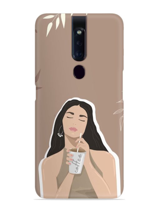 Girl With Coffee Snap Case for Oppo F11 Pro Zapvi