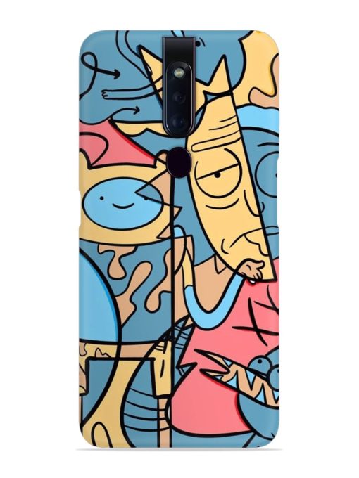 Silly Face Doodle Snap Case for Oppo F11 Pro Zapvi