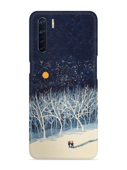 Full Moon Snowshoe Tour Snap Case for Oppo F15 Zapvi