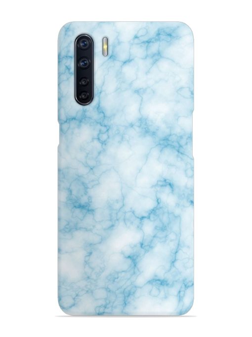 Blue White Natural Marble Snap Case for Oppo F15