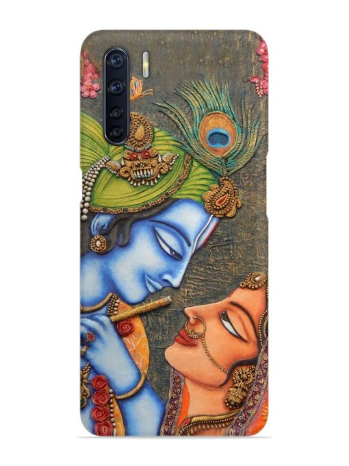 Lord Radha Krishna Flute Art Snap Case for Oppo F15 Zapvi