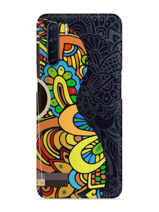 Guitar Vector Art Snap Case for Oppo F15 Zapvi