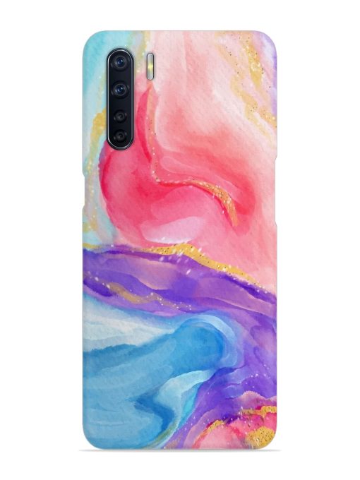 Watercolor Gradient Snap Case for Oppo F15 Zapvi