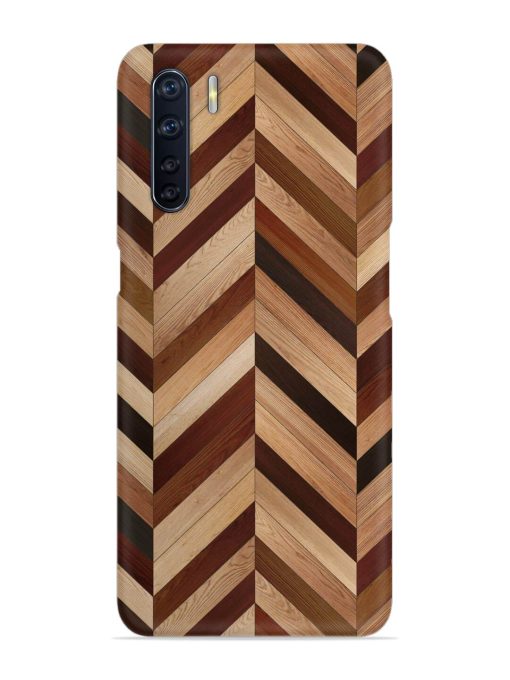 Seamless Wood Parquet Snap Case for Oppo F15 Zapvi