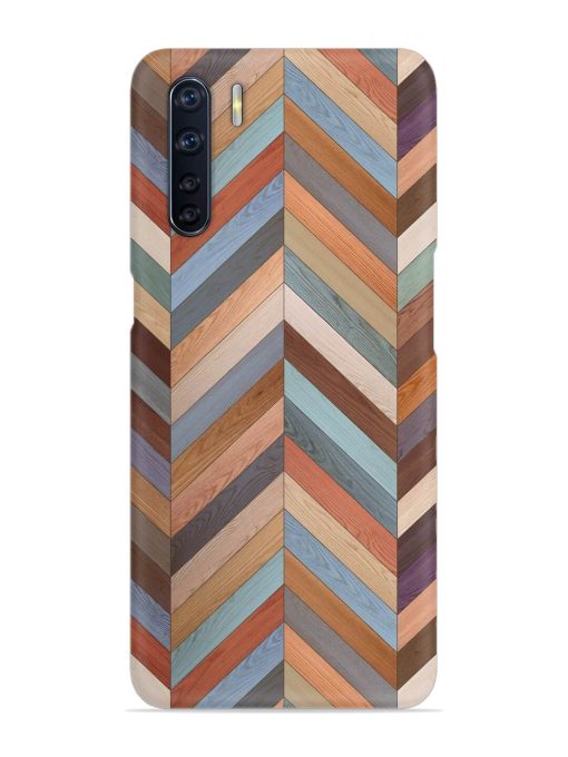 Seamless Wood Parquet Snap Case for Oppo F15 Zapvi