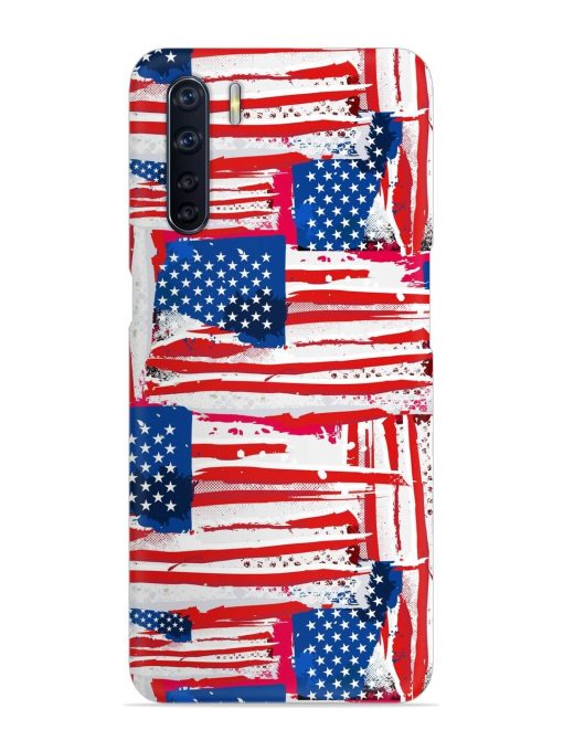 Usa Flag Seamless Snap Case for Oppo F15 Zapvi