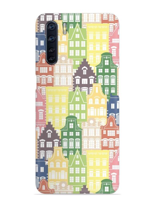 Seamless Shapes Pattern Snap Case for Oppo F15 Zapvi