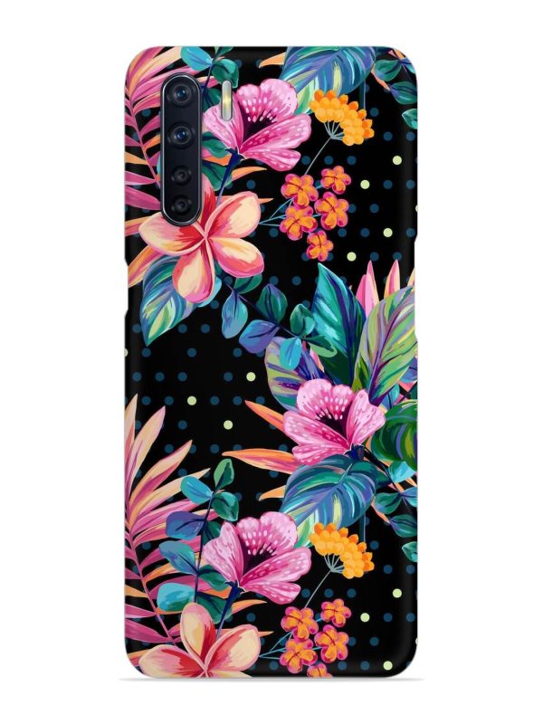 Seamless Floral Pattern Snap Case for Oppo F15 Zapvi