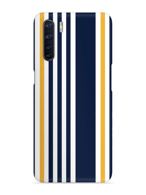 Seamless Stripe Pattern Snap Case for Oppo F15 Zapvi