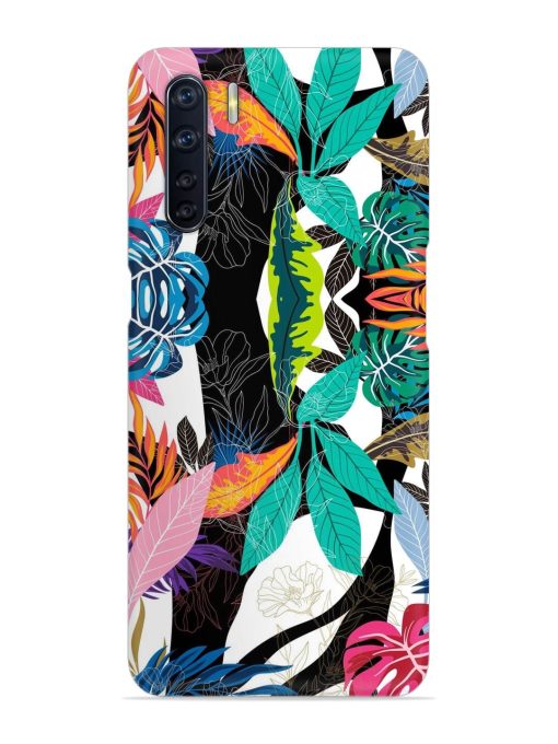 Floral Pattern Bright Snap Case for Oppo F15 Zapvi