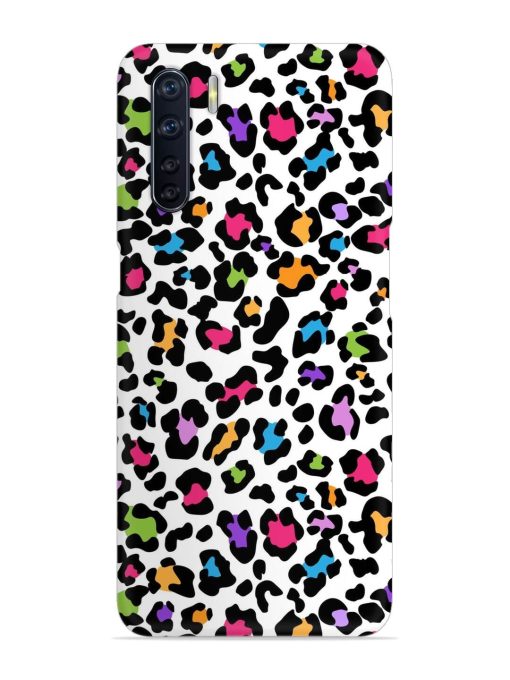 Seamless Leopard Pattern Snap Case for Oppo F15 Zapvi