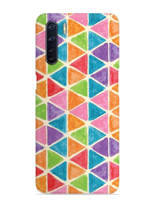 Seamless Colorful Isometric Snap Case for Oppo F15 Zapvi