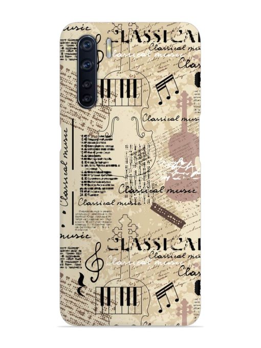 Classical Music Lpattern Snap Case for Oppo F15 Zapvi