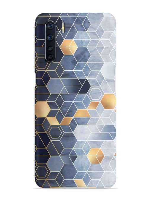 Geometric Abstraction Hexagons Snap Case for Oppo F15 Zapvi