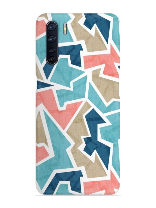 Vintage Geometric Triangle Snap Case for Oppo F15 Zapvi