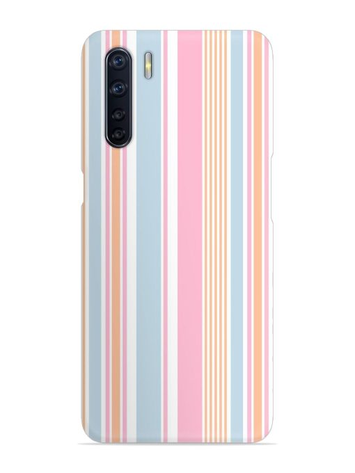 Stripe Seamless Pattern Snap Case for Oppo F15 Zapvi