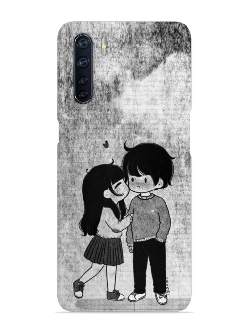 Couple Love Highlights Snap Case for Oppo F15 Zapvi