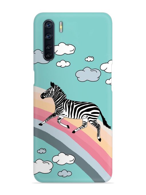 Running Zebra Snap Case for Oppo F15 Zapvi