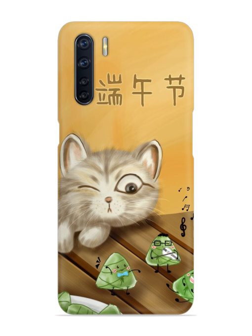 Cat Scorpion Dancing Snap Case for Oppo F15 Zapvi