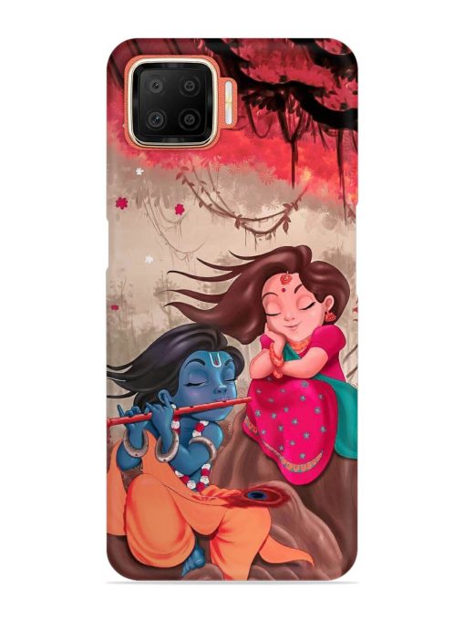 Radhe Krishna Water Art Snap Case for Oppo F17 Zapvi