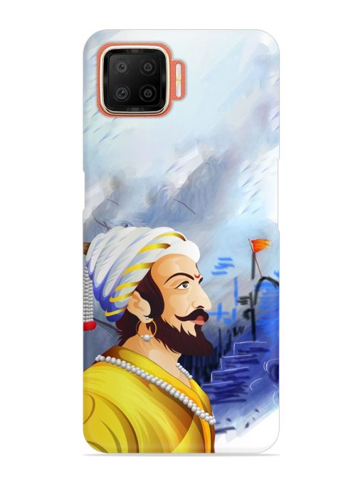 Shivaji Maharaj Color Paint Art Snap Case for Oppo F17