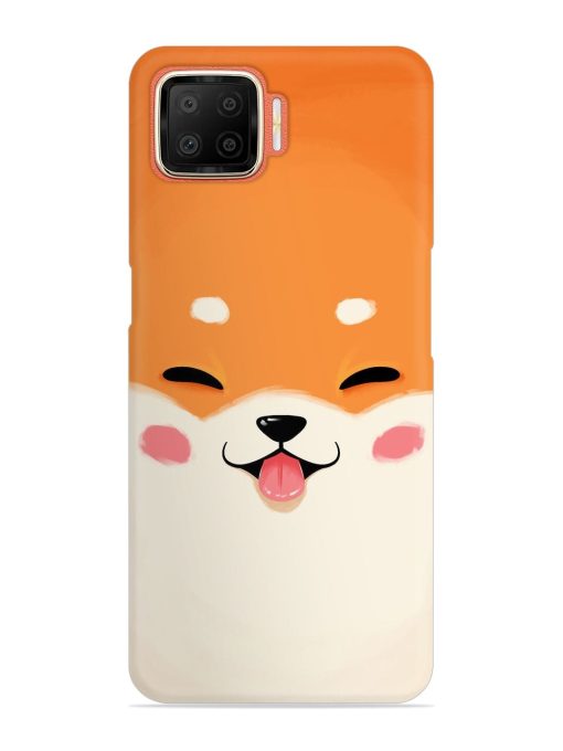 Cute Dog Face Vector Snap Case for Oppo F17 Zapvi