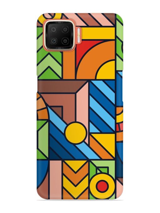 Colorful Geometric Snap Case for Oppo F17 Zapvi