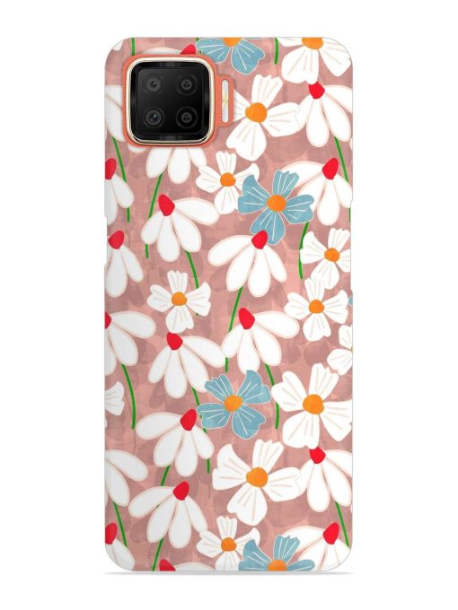 Abstract Petal Flowers Snap Case for Oppo F17 Zapvi