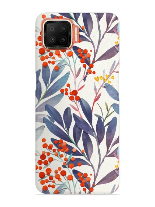 Seamless Floral Pattern Snap Case for Oppo F17