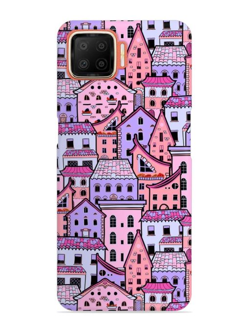 Seamless Pattern Houses Snap Case for Oppo F17