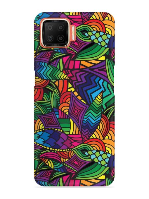 Abstract Multicolor Seamless Snap Case for Oppo F17 Zapvi