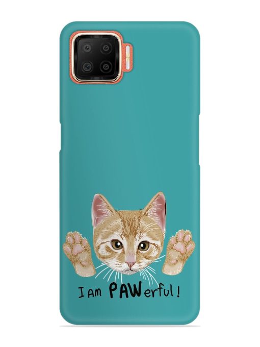 Typography Slogan Cat Snap Case for Oppo F17