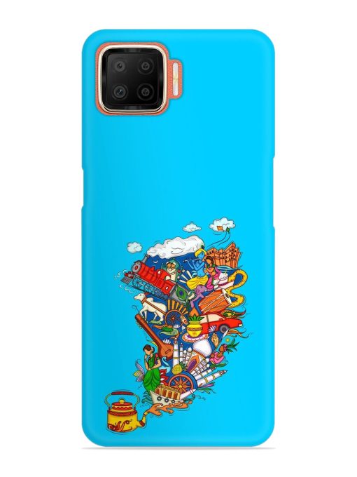 Vector Design Indian Snap Case for Oppo F17 Zapvi